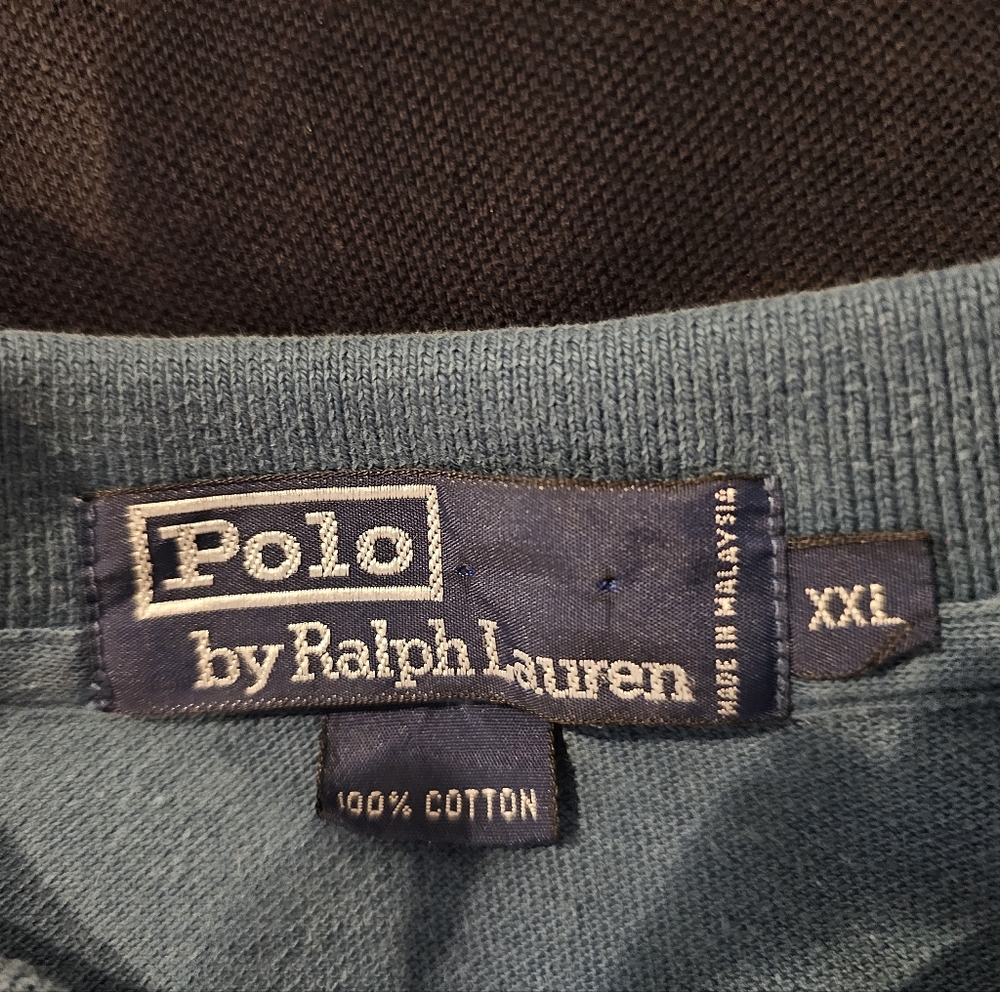 Ralph Lauren Vintage Men's Blue Polo Shirt Size XXL - Picture 4 of 6
